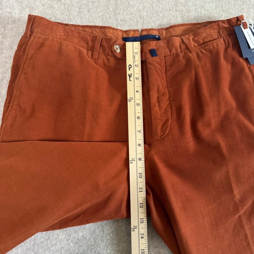 NWT Incotex 1951 Corduroy Trousers Mens 38x29 Rust Contemporary Fit Luxury